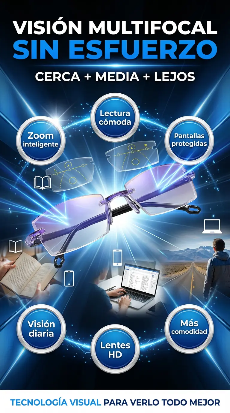 Gafas multifocales 2 en 1 con protección contra luz azul - eyeglasses pro